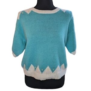 Vintage Patsy’s Place 80s Fashion Retro Graphic Chunky Knit Sweater Size L